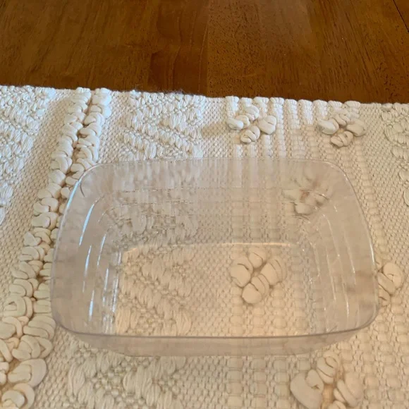 Longaberger Rectangle Hanging Basket with Leather Strap, Liner and Protector - Picture 10 of 10